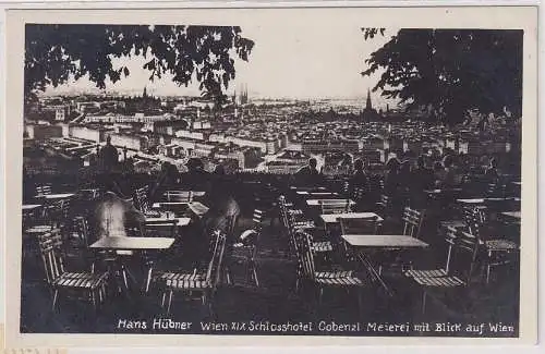 02563 Ak Wien XIX Schlosshotel Cobenzl Meierei mit Blick auf Wien um 1929