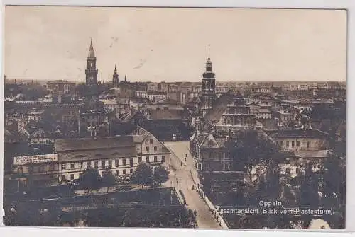 907996 Ak Oppeln Opole Gesamtansicht Blick vom Piastenturm 1928