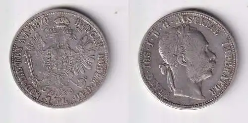 1 Gulden Silber Münze Österreich 1879 ss (106986)