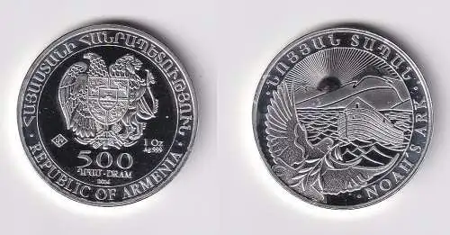 500 Dram Silbermünze Armenien 2016 Arche Noah Stgl. (101963)