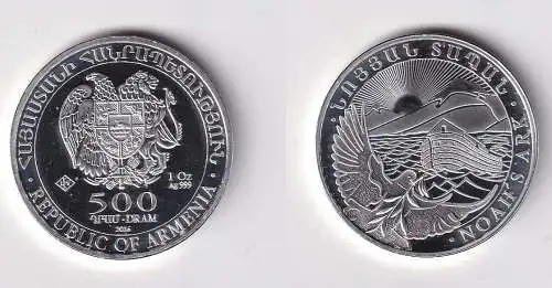 500 Dram Silbermünze Armenien 2016 Arche Noah Stgl. (103821)