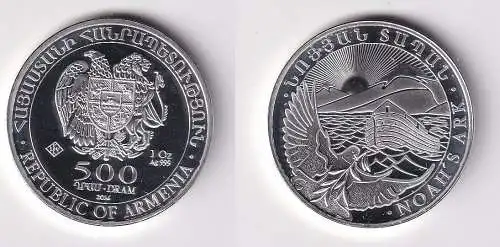 500 Dram Silbermünze Armenien 2016 Arche Noah Stgl. (102161)