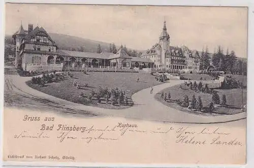 96371 Ak Gruss aus Bad Flinsberg Świeradów-Zdrój Kurhaus  1902