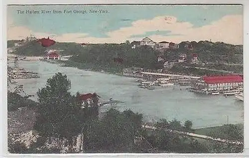 62112 Ak New York the Harlem River from Fort George 1919