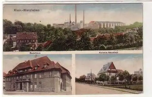 57300 Ak Klein-Wanzleben Badehaus Kolonie Neustadt um 1920