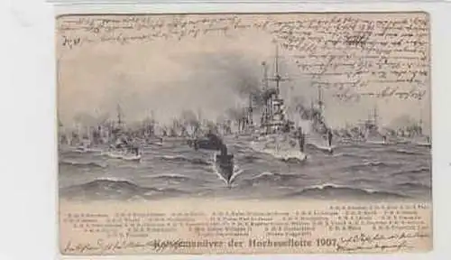 05772 Ak Kaisermanöver der Hochseeflotte 1907