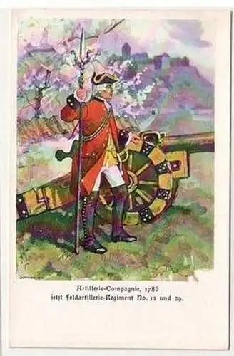 55571 Ak Artillerie Compagnie 1786 jetzt Feldartillerie Regiment Nr.13 und 29