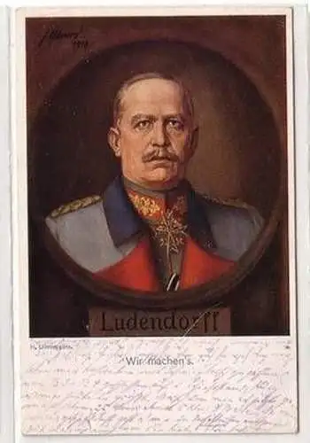 24919 Feldpost Ak Erich von Ludendorff Generalstabschef 1915