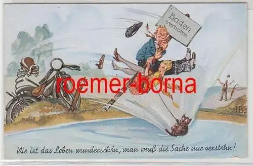 49488 Künstler-Ak Humor 'Wie ist das Leben wunderschön ...' um 1910