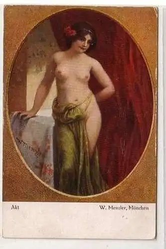 53506 Kunst Ak Erotik Akt von M. Menzler München um 1920