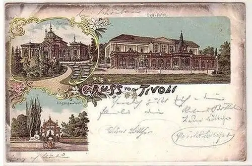 61188 Ak Lithographie Gruß vom Tivoli in Wien 1898