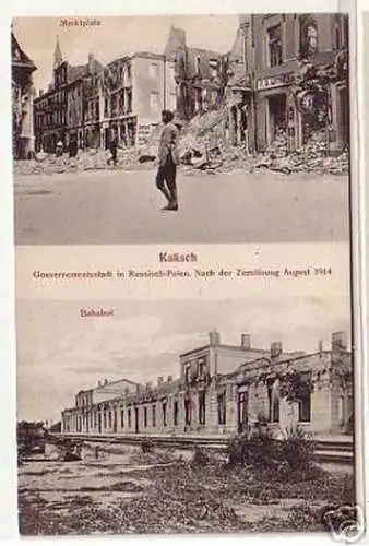 16007 Mehrbild Ak Kalisch Russisch Polen 1914