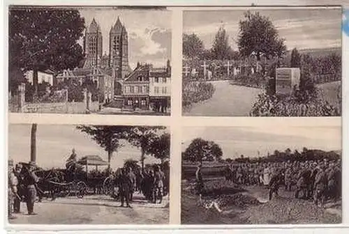 53396 Mehrbild Ak Noyon Frankreich mit Friedhof 1915