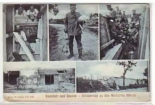 38412 Feldpost Ak Raucourt und Rouves 1. Weltkrieg 1916