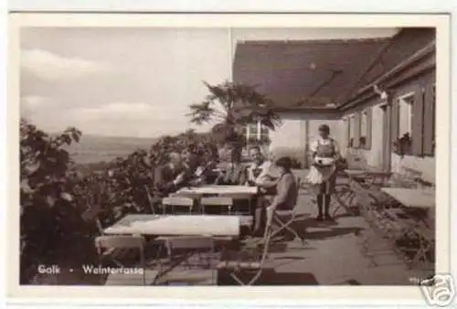 08702 Ak Golk in Kärnten Weinterasse um 1940