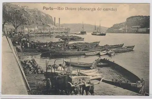 83706 Ak Porto Portugal - Rio Douro (descarga de carvao) 1914