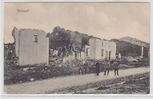 54754 Feldpost Ak Gercourt in Lothringen Zerstörungen im 1. Weltkrieg 1915