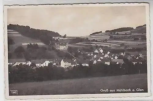 62253 Ak Gruß aus Mühlbach / Glan Totalansicht 1938