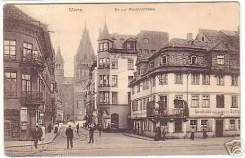 12263 Ak Mainz an der Fischtorstrasse Gasthaus 1911