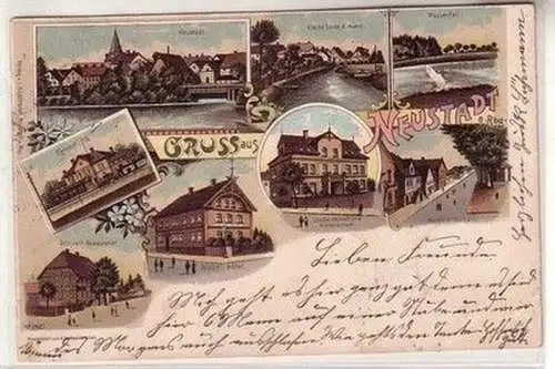 59350 Ak Lithographie Gruss aus Neustadt am Rübenberge 1898