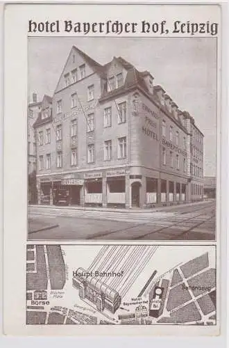 88301 Reklame Ak Leipzig Hotel Bayerscher Hof um 1920