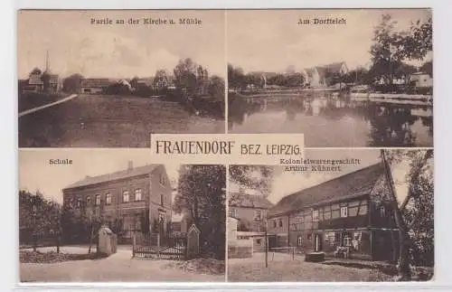 92906 Mehrbild Ak Frauendorf Bez. Leipzig Kolonialwarenladen usw. 1936