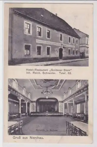 93836 Mehrbild Ak Gruß aus Nerchau Hotel Restaurant 'Goldener Stern' 1929