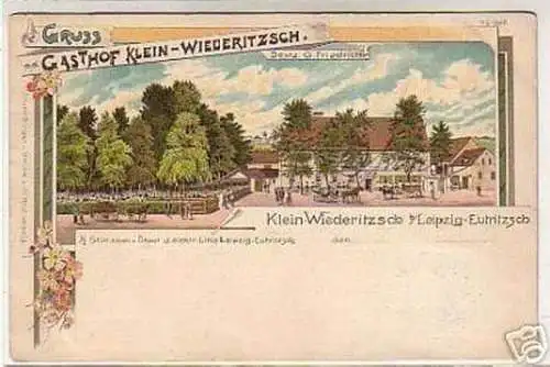 06898 Ak Gruß vom Gasthof Klein Wiederitzsch 1902