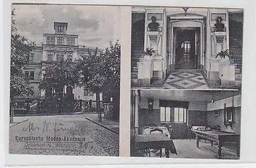 04859 Ak Dresden Europäische Moden Akademie Nordstrasse 1921