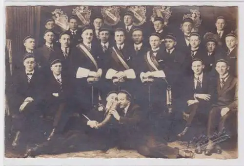 99055 Foto Studentika Ak Rosswein Burschenschaft Gruppenbild um 1910