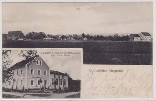 98627 Mehrbild Ak Gotthelffriedrichsgrund Gasthaus und Totalansicht 1906