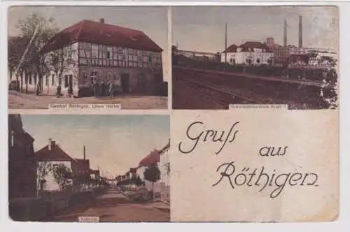 95726 Mehrbild Ak Gruß aus Röthigen Braunkohlenwerk Kraft II, Kolonie usw. 1924