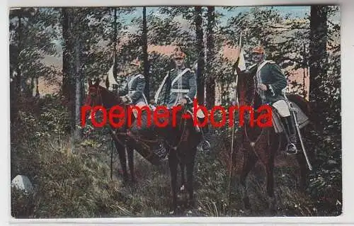 83837 Ak Borna Karabiniers auf Patrouille um 1910