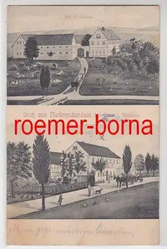 79361 Mehrbild Ak Gruß aus Niederpickenhain bei Ossa in Sachsen Gasthöfe 1911
