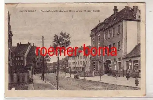 80528 Ak Engelsdorf Ernst Guhr Straße und Blick in die Klingerstrasse 1916