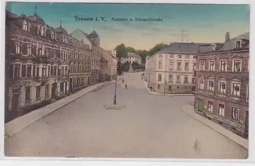 80330 AK Treuen im Vogtland - Postplatz & Bahnhofsstraße 1919