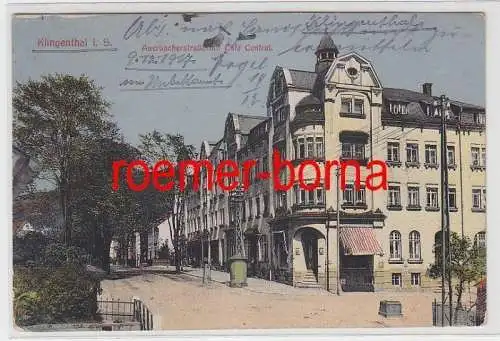 74652 Feldpost Ak Klingenthal Auerbacherstraße Café Central 1917