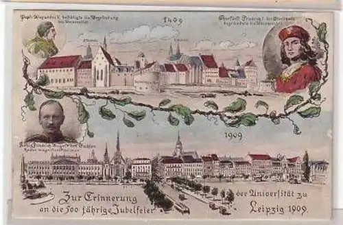 26/1 Ak Litho Leipzig 500 Jahrfeier Universität 1909