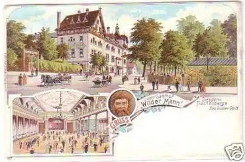 25477 Ak Lithographie Gruß aus Dresden Trachenberge1907