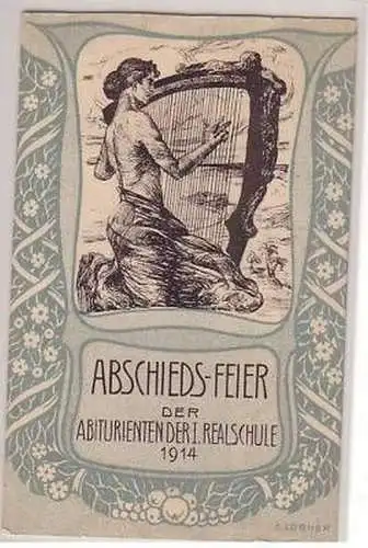 26/24 Ak Leipzig Abschiedfeier Abiturienten 26.3.1914