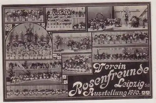 26/38 Ak Leipzig Verein Rosenfreunde Ausstellung 1910