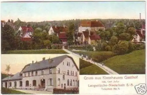 23261 Ak Gruss aus Gasthof Langenleuba-Niederhain 1908