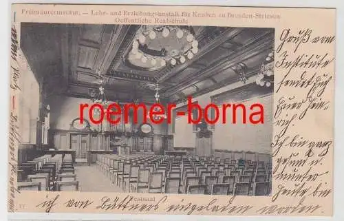 69666 Ak Dresden Striessen Freimaurerinstitut Festsaal 1901