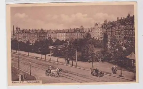 94371 AK Plauen im Vogtland - Dittrichsplatz mit Pferdekutsche 1911