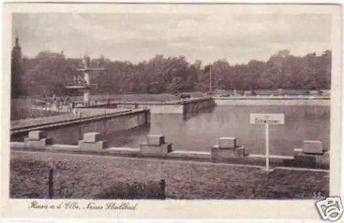 27547 Ak Riesa an der Elbe neues Stadtbad um 1940