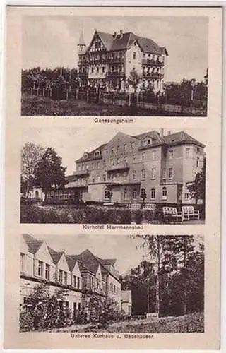 66803 Mehrbild Ak Bad Lausick Genesungsheim, Kurhotel, Kurhaus um 1920