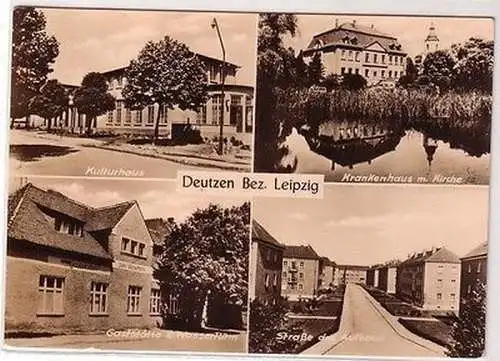 66912 Mehrbild Ak Deutzen Bezirk Leipzig Gaststätte usw. 1964