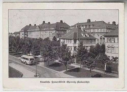 66998 Ak Staatliche Frauenklinik Chemnitz (Teilansicht) 1930