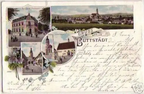 15760 Ak Lithographie Gruß aus Buttstädt Post usw. 1903