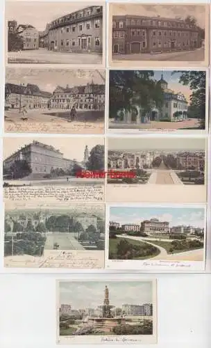 84323 / 9 Ak Weimar Germaniabrunnen, Schloss, Jubiläumsplatz usw. um 1920